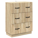 vidaXL Ladekast Zwart 66 x 34,5 x 87 cm Bewerkt hout