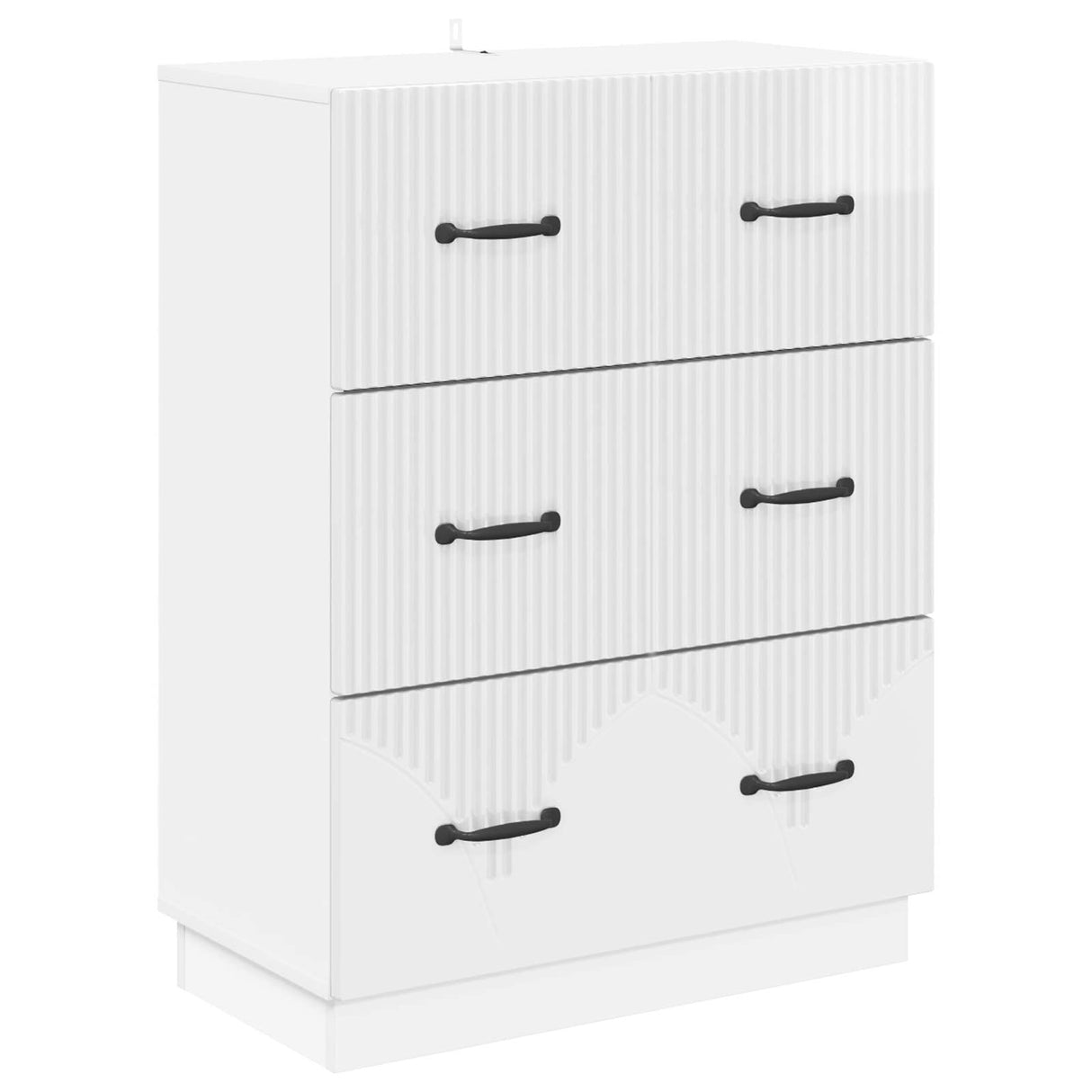 vidaXL Ladekast Zwart 66 x 34,5 x 87 cm Bewerkt hout