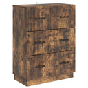 vidaXL Ladekast Zwart 66 x 34,5 x 87 cm Bewerkt hout