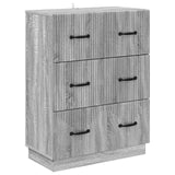 vidaXL Ladekast Zwart 66 x 34,5 x 87 cm Bewerkt hout