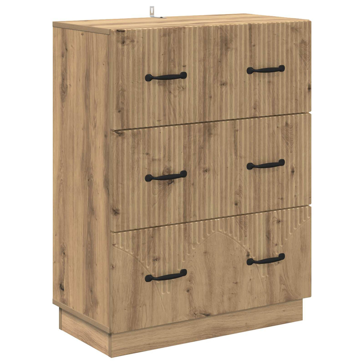 vidaXL Ladekast Zwart 66 x 34,5 x 87 cm Bewerkt hout