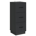 vidaXL Ladekast Zwart 33 x 34,5 x 87 cm Bewerkt hout