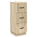 vidaXL Ladekast Zwart 33 x 34,5 x 87 cm Bewerkt hout