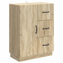 vidaXL Dressoir met lade Zwart 66 x 34,5 x 87 cm Bewerkt hout