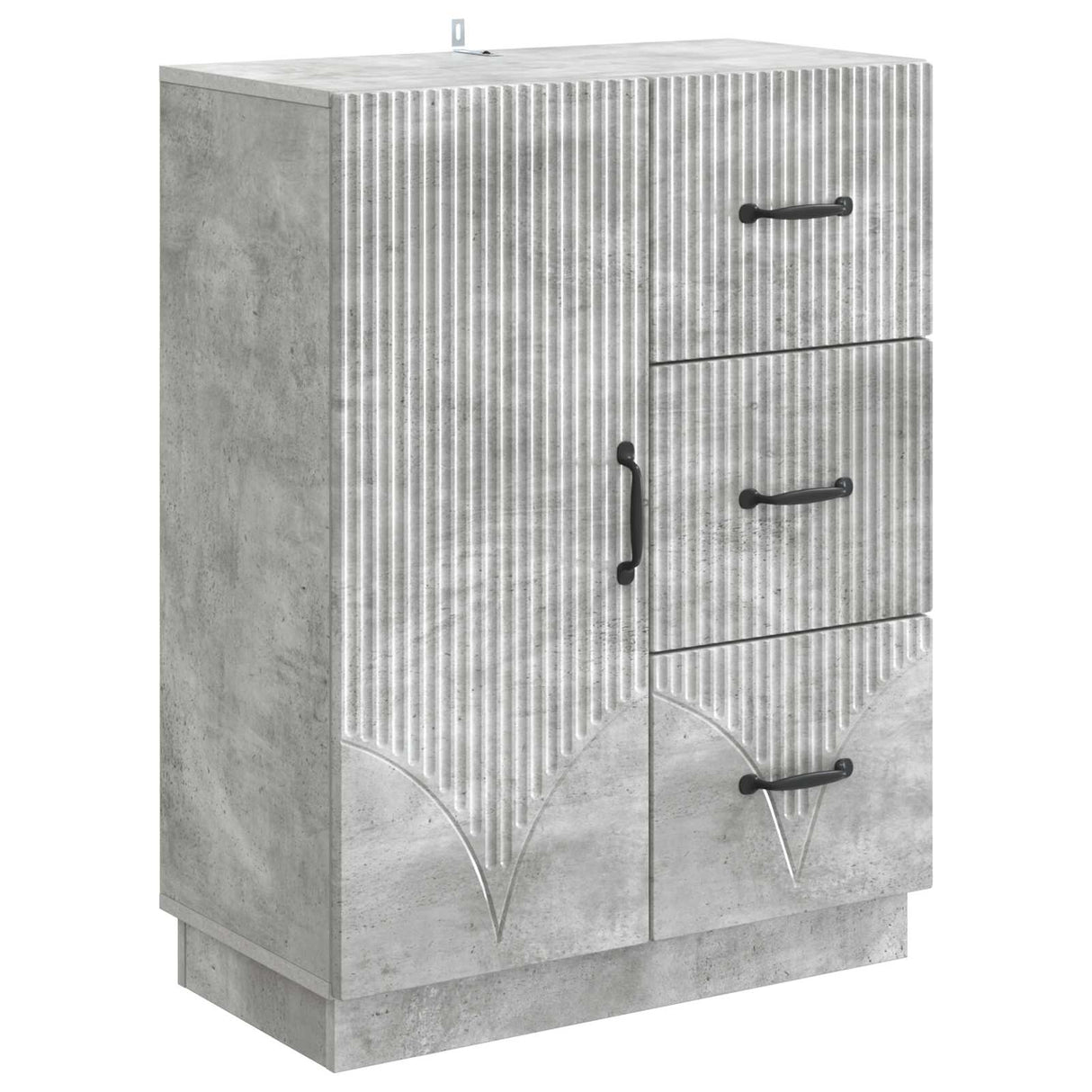 vidaXL Dressoir met lade Zwart 66 x 34,5 x 87 cm Bewerkt hout