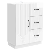 vidaXL Dressoir met lade Zwart 66 x 34,5 x 87 cm Bewerkt hout