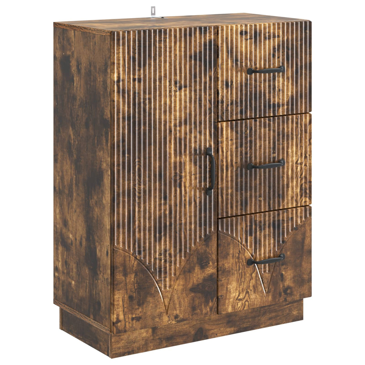 vidaXL Dressoir met lade Zwart 66 x 34,5 x 87 cm Bewerkt hout