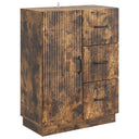 vidaXL Dressoir met lade Zwart 66 x 34,5 x 87 cm Bewerkt hout