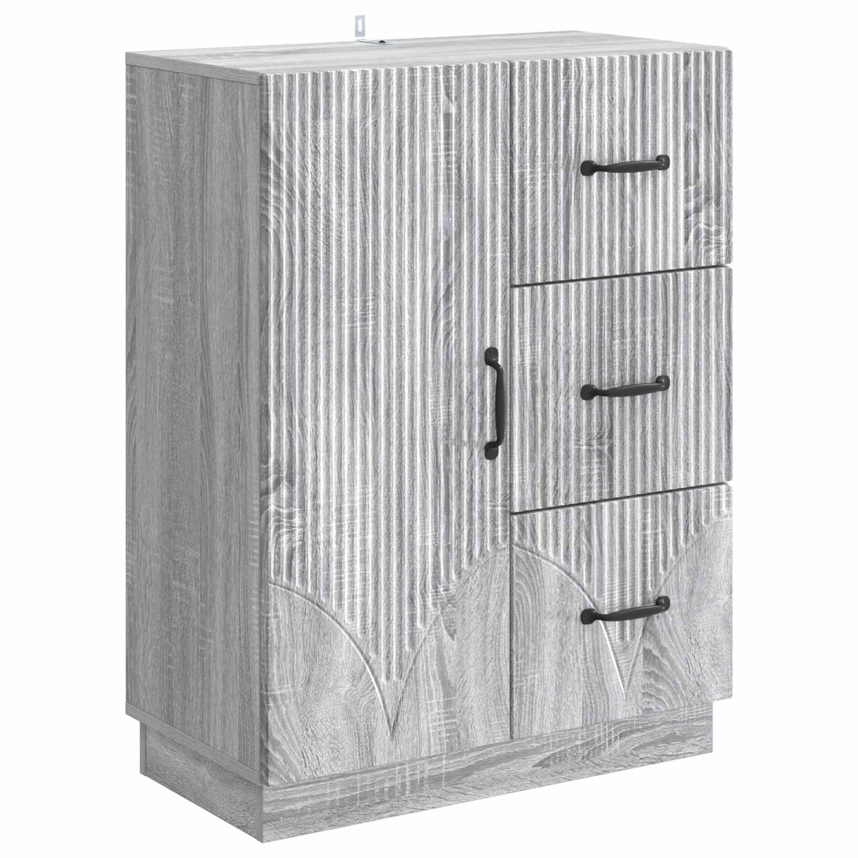 vidaXL Dressoir met lade Zwart 66 x 34,5 x 87 cm Bewerkt hout