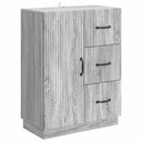 vidaXL Dressoir met lade Zwart 66 x 34,5 x 87 cm Bewerkt hout