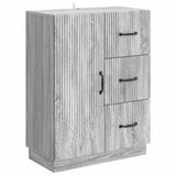 vidaXL Dressoir met lade Zwart 66 x 34,5 x 87 cm Bewerkt hout