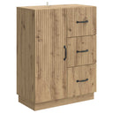 vidaXL Dressoir met lade Zwart 66 x 34,5 x 87 cm Bewerkt hout