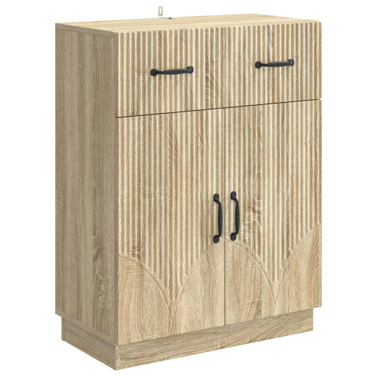 vidaXL Sideboard with Drawer Black 66 x 34.5 x 87 cm Engineered Wood