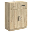 vidaXL Sideboard with Drawer Black 66 x 34.5 x 87 cm Engineered Wood