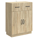 vidaXL Sideboard with Drawer Black 66 x 34.5 x 87 cm Engineered Wood