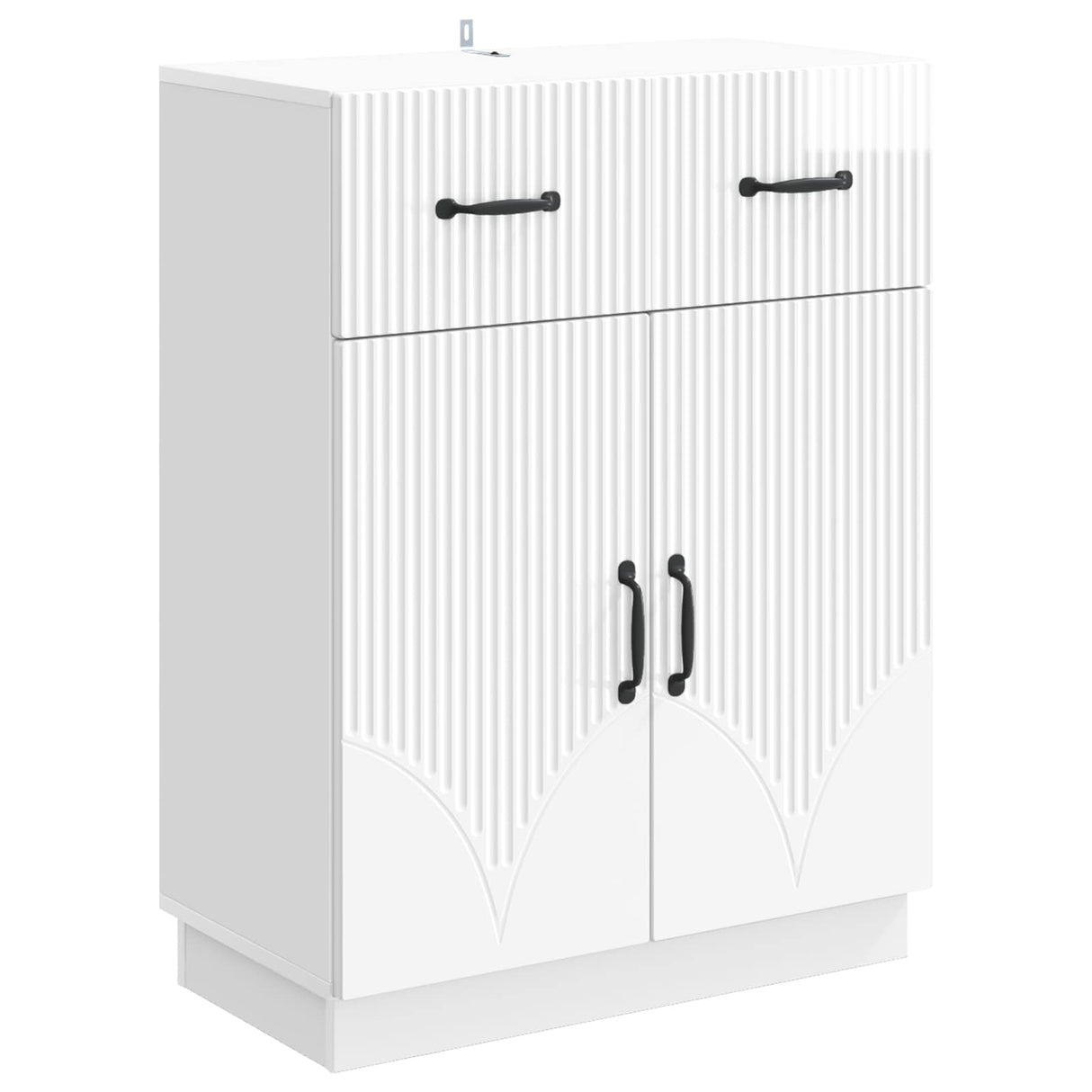 vidaXL Sideboard with Drawer Black 66 x 34.5 x 87 cm Engineered Wood