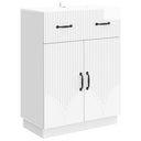 vidaXL Sideboard with Drawer Black 66 x 34.5 x 87 cm Engineered Wood