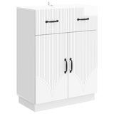 vidaXL Sideboard with Drawer Black 66 x 34.5 x 87 cm Engineered Wood