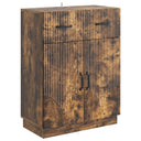 vidaXL Sideboard with Drawer Black 66 x 34.5 x 87 cm Engineered Wood