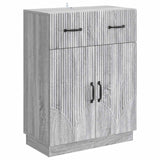 vidaXL Sideboard with Drawer Black 66 x 34.5 x 87 cm Engineered Wood