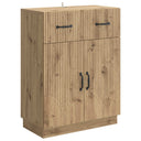 vidaXL Sideboard with Drawer Black 66 x 34.5 x 87 cm Engineered Wood