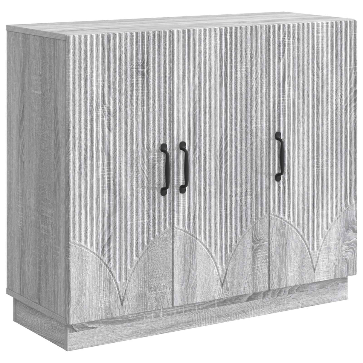 vidaXL Dressoir Zwart 89 x 34,5 x 77 cm Bewerkt hout