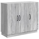 vidaXL Dressoir Zwart 89 x 34,5 x 77 cm Bewerkt hout
