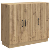 vidaXL Dressoir Zwart 89 x 34,5 x 77 cm Bewerkt hout