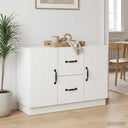 vidaXL Dressoir met lade Wit 89 x 34,5 x 57 cm Bewerkt hout