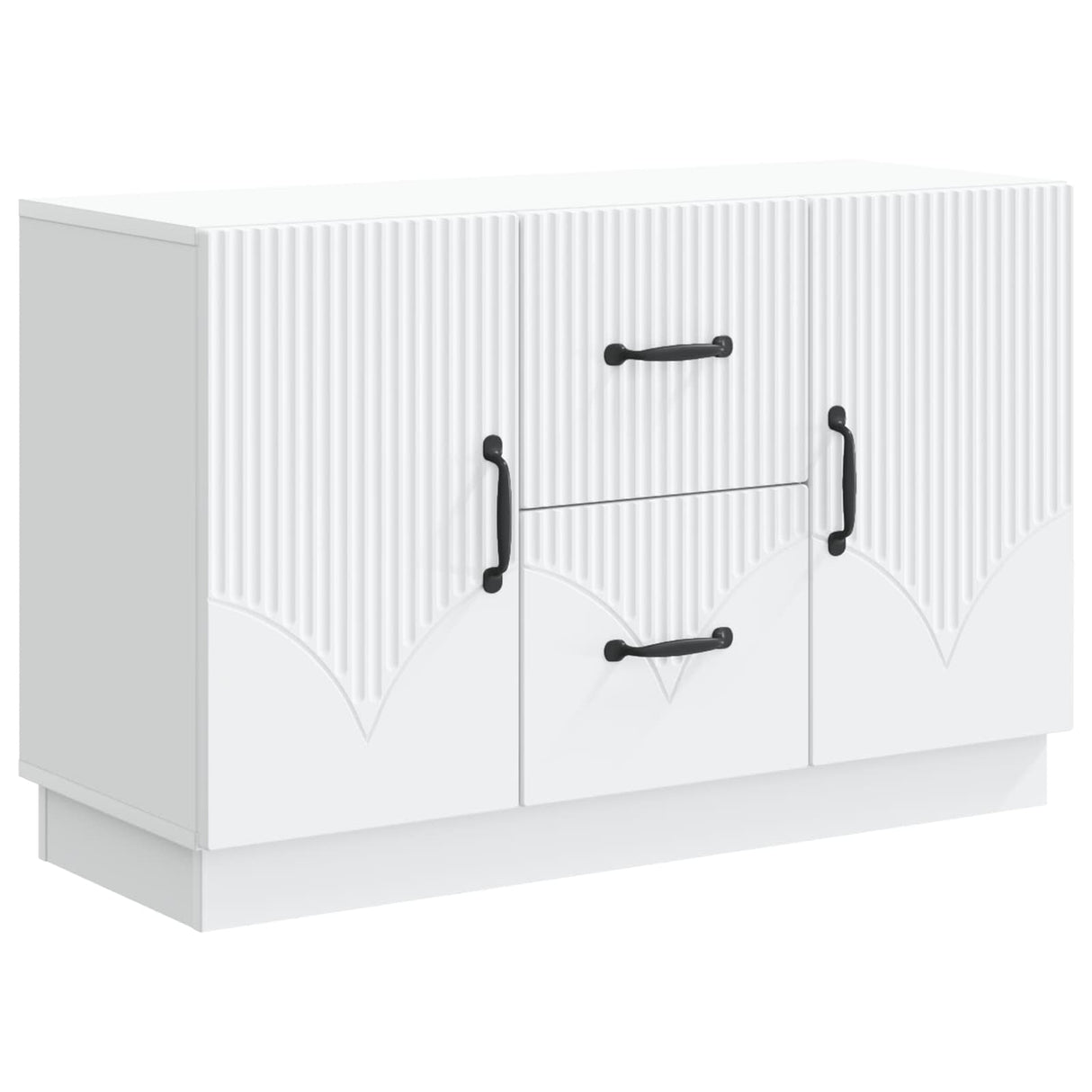 vidaXL Dressoir met lade Wit 89 x 34,5 x 57 cm Bewerkt hout
