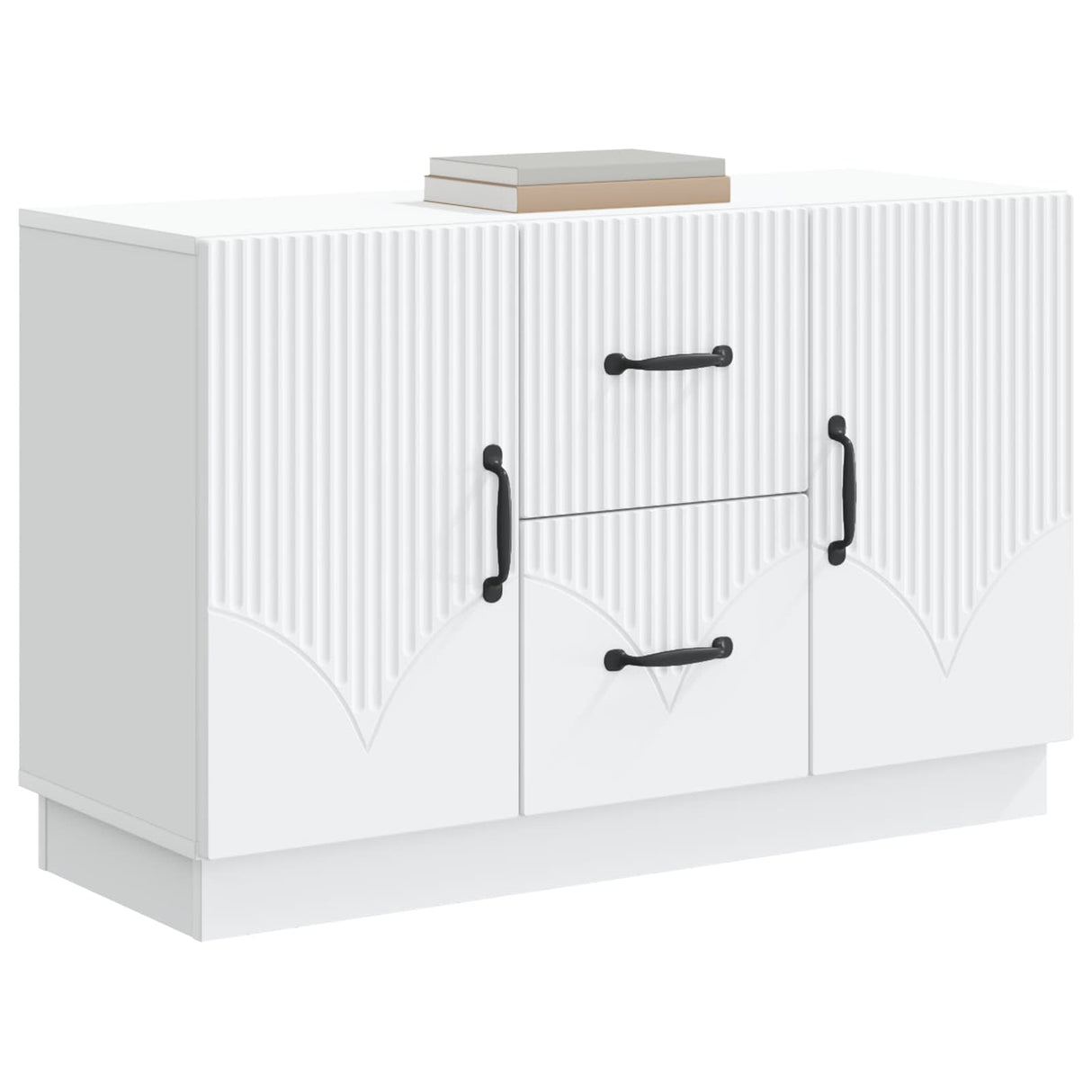 vidaXL Dressoir met lade Wit 89 x 34,5 x 57 cm Bewerkt hout