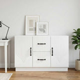 vidaXL Dressoir met lade Wit 89 x 34,5 x 57 cm Bewerkt hout