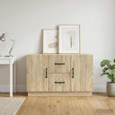 vidaXL Dressoir met lade Wit 89 x 34,5 x 57 cm Bewerkt hout