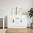 vidaXL Dressoir met lade Wit 89 x 34,5 x 57 cm Bewerkt hout