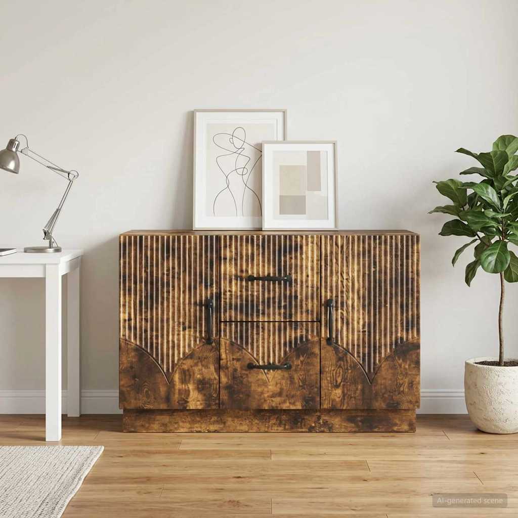 vidaXL Dressoir met lade Wit 89 x 34,5 x 57 cm Bewerkt hout