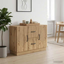 vidaXL Dressoir met lade Wit 89 x 34,5 x 57 cm Bewerkt hout