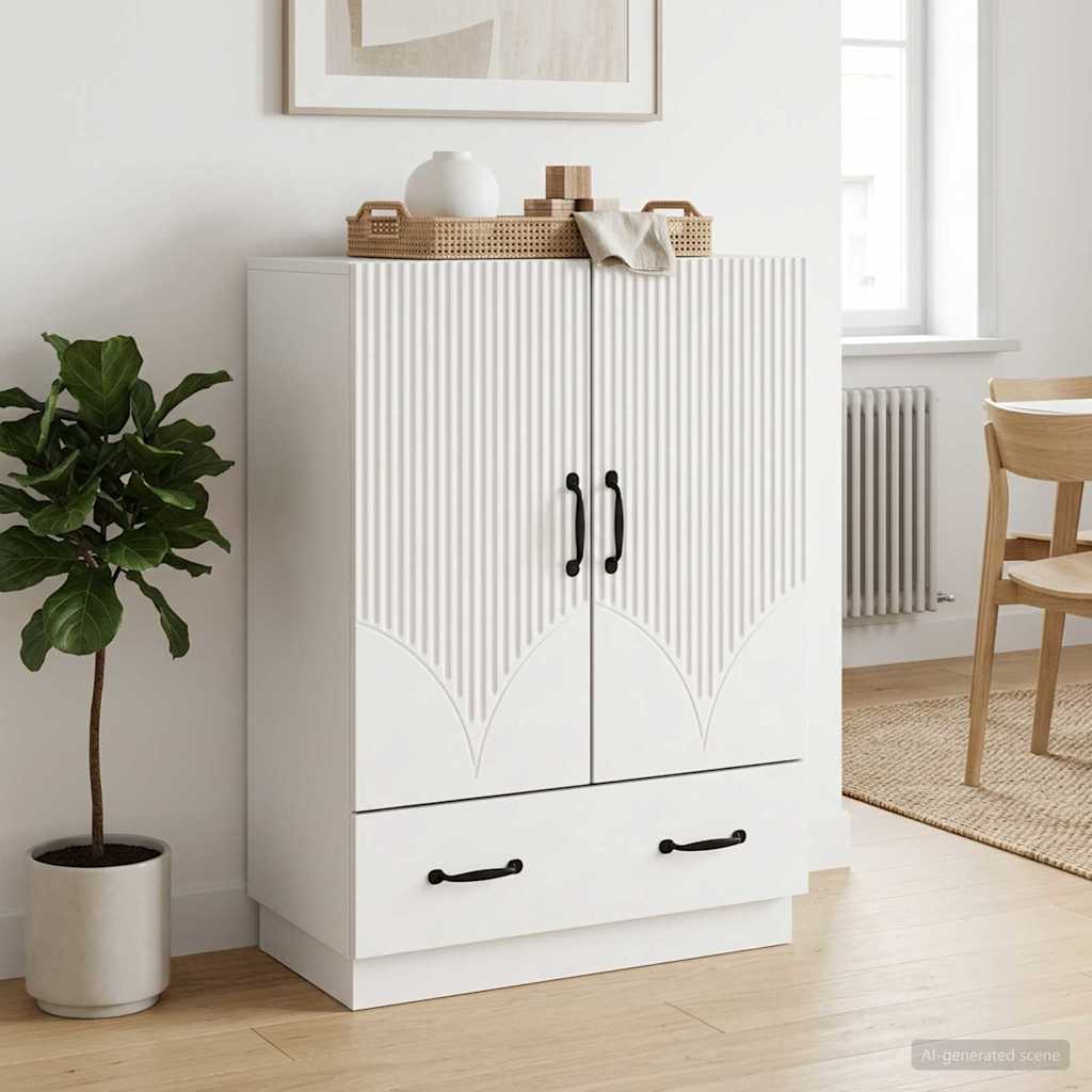 vidaXL Sideboard with Drawer White 66x34.5x92 cm Engineered Wood