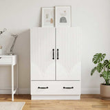 vidaXL Sideboard with Drawer White 66x34.5x92 cm Engineered Wood