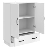 vidaXL Sideboard with Drawer White 66x34.5x92 cm Engineered Wood