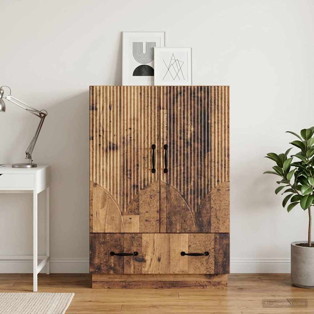 vidaXL Sideboard with Drawer White 66x34.5x92 cm Engineered Wood