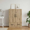 vidaXL Sideboard with Drawer White 66x34.5x92 cm Engineered Wood