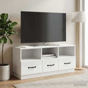 vidaXL TV Cabinet with Drawer White 102x34.5x47 cm Engineered Wood