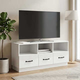vidaXL TV Cabinet with Drawer White 102x34.5x47 cm Engineered Wood