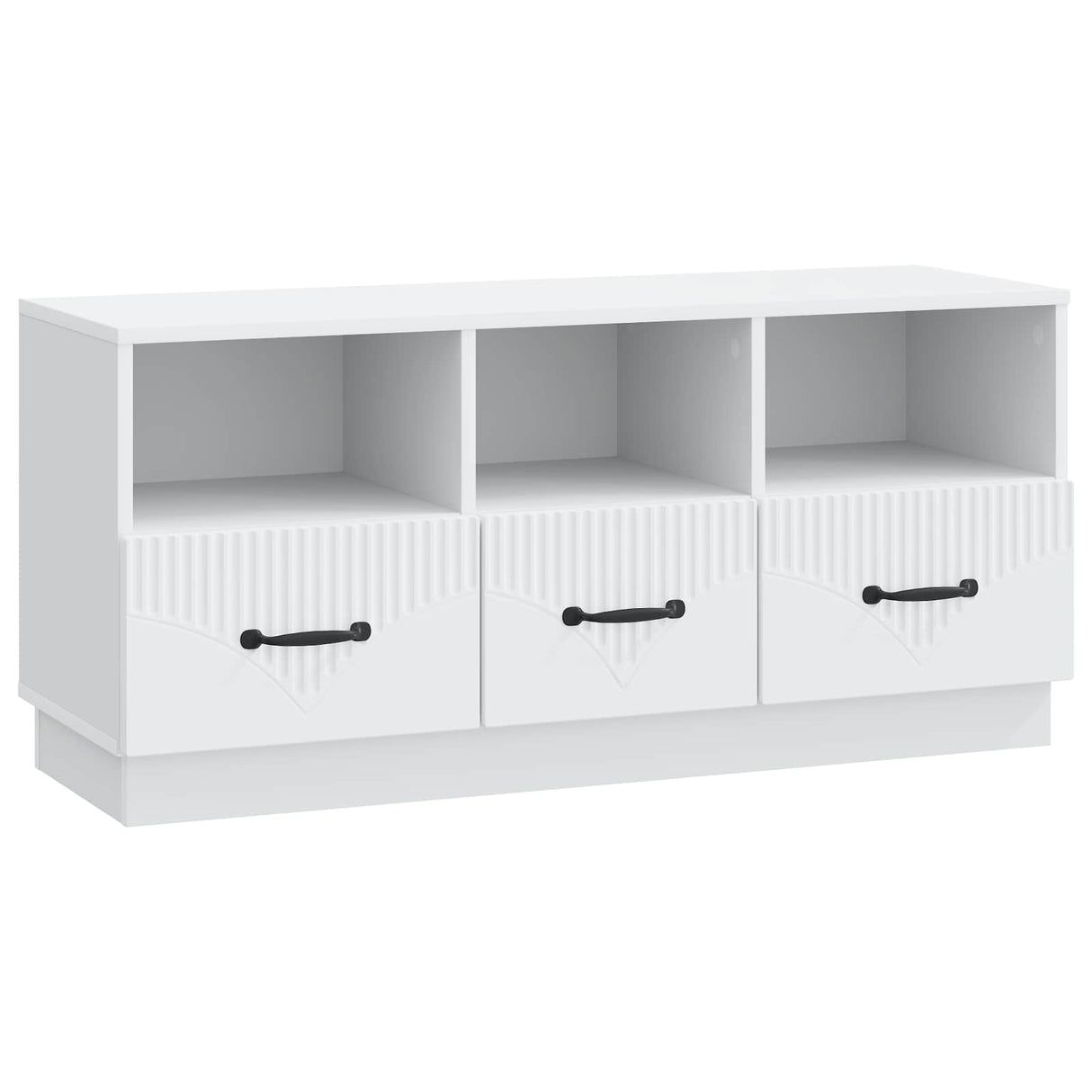 vidaXL TV Cabinet with Drawer White 102x34.5x47 cm Engineered Wood
