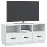 vidaXL TV Cabinet with Drawer White 102x34.5x47 cm Engineered Wood