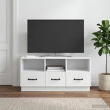 vidaXL TV Cabinet with Drawer White 102x34.5x47 cm Engineered Wood