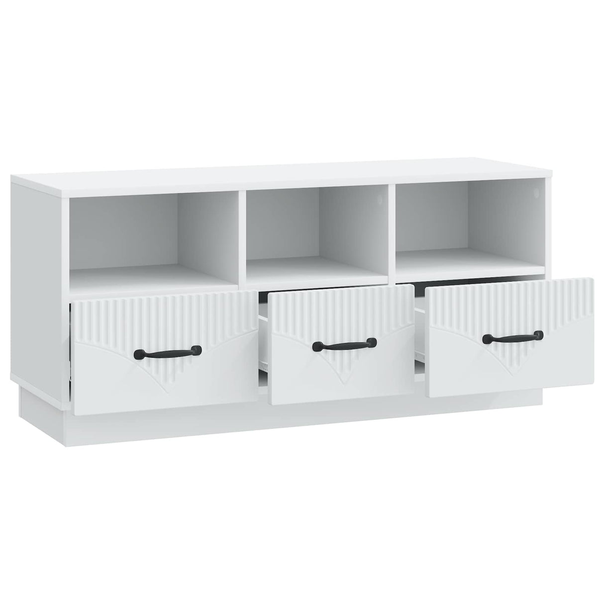 vidaXL TV Cabinet with Drawer White 102x34.5x47 cm Engineered Wood