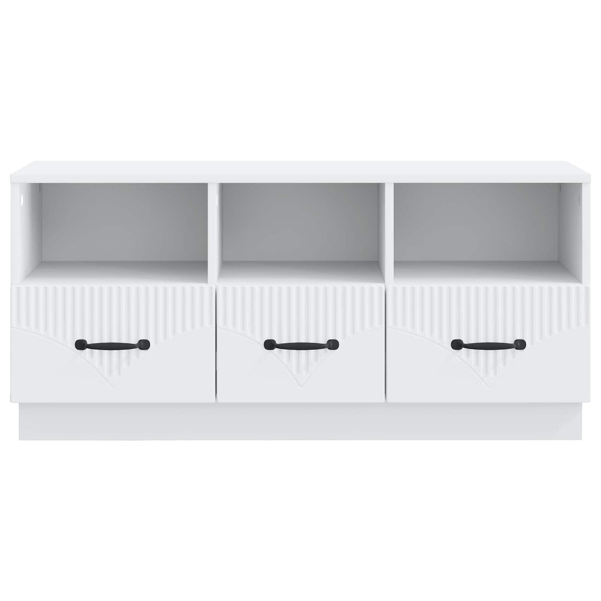 vidaXL TV Cabinet with Drawer White 102x34.5x47 cm Engineered Wood