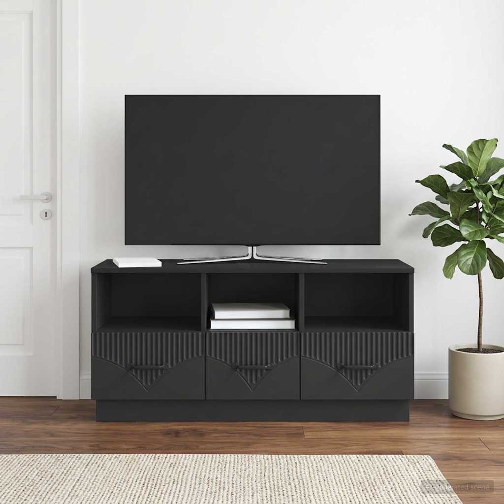 vidaXL TV Cabinet with Drawer White 102x34.5x47 cm Engineered Wood