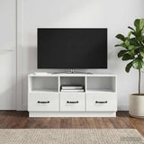 vidaXL TV Cabinet with Drawer White 102x34.5x47 cm Engineered Wood
